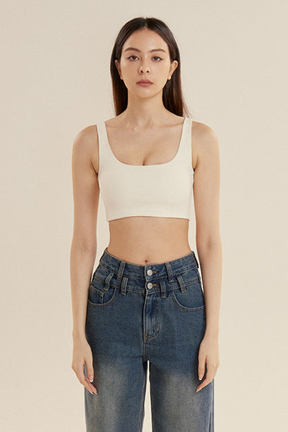 ESSENTIAL SQUARE NECK BRA TOP