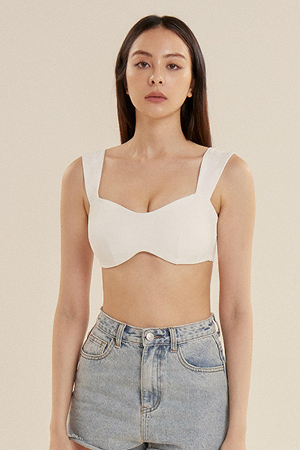 AIRY HEART SHAPE BRA TOP