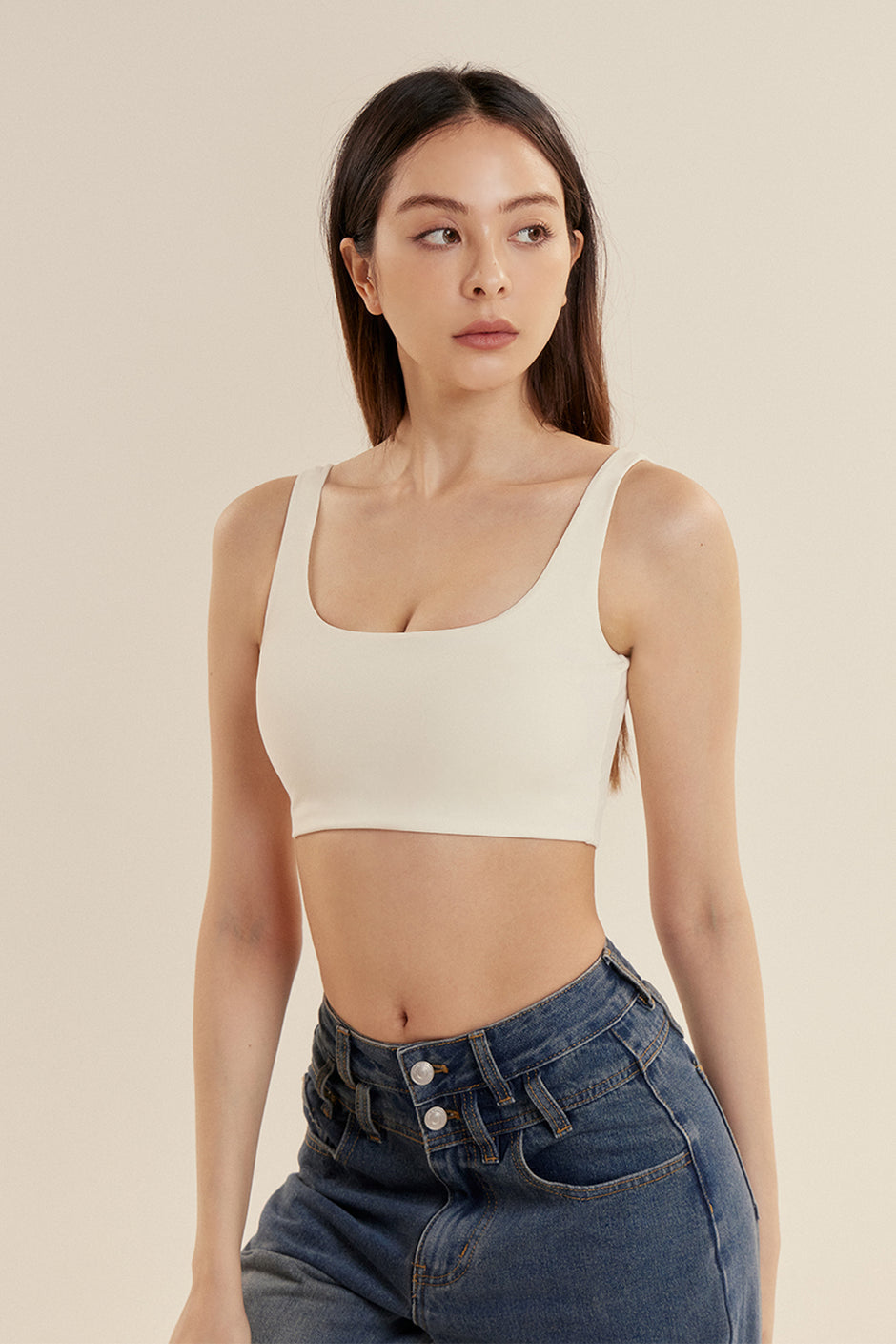 ESSENTIAL SQUARE NECK BRA TOP