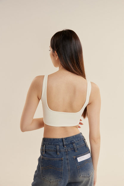 ESSENTIAL SQUARE NECK BRA TOP