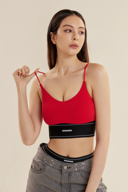 ELASTIC 7MM TWO-TONE BRA TOP