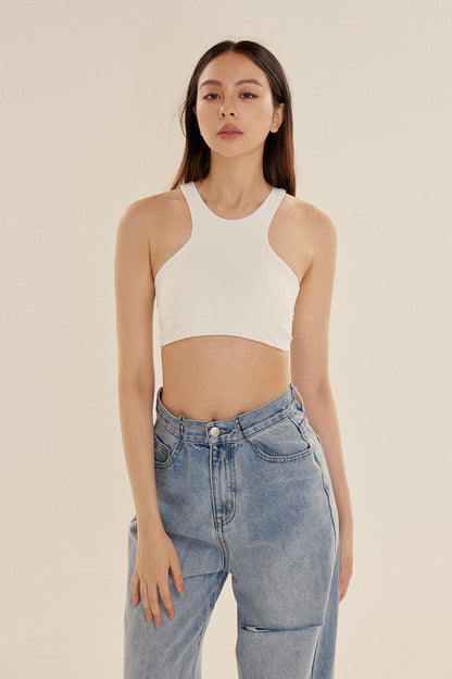 AIRY Y-NECK BRA TOP