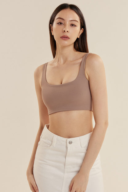 ESSENTIAL SQUARE NECK BRA TOP