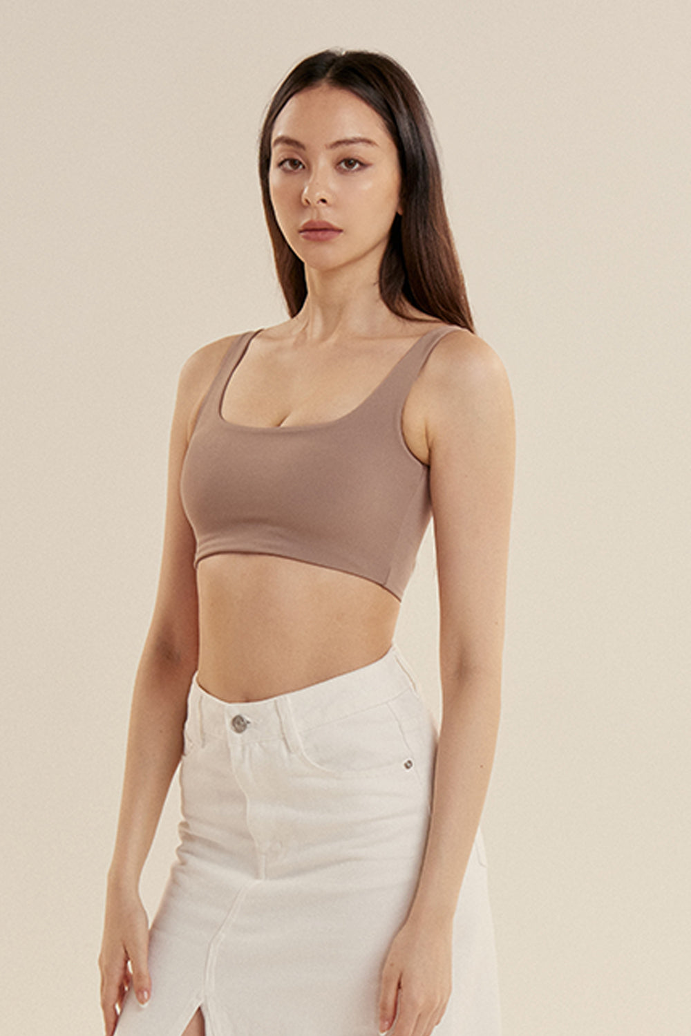 ESSENTIAL SQUARE NECK BRA TOP