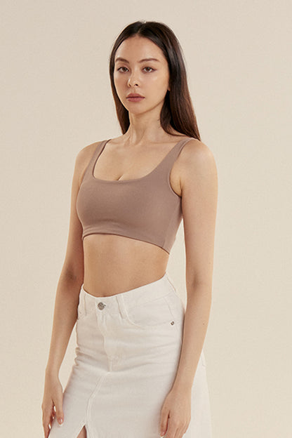 ESSENTIAL SQUARE NECK BRA TOP