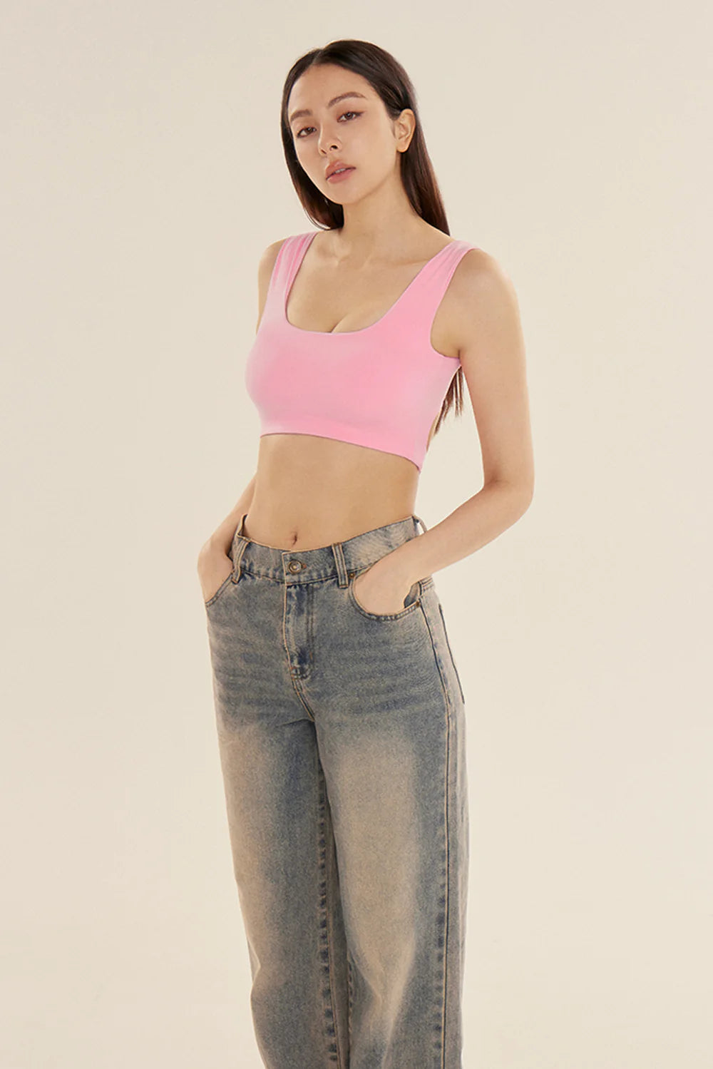 AIRY BACK LINE BRA TOP