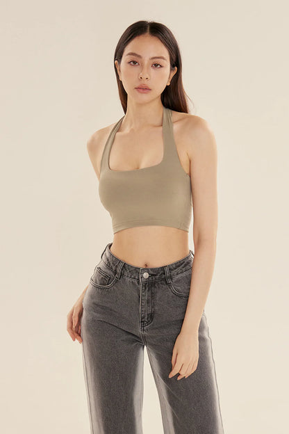 AIRY HALTER STRAP BRA TOP