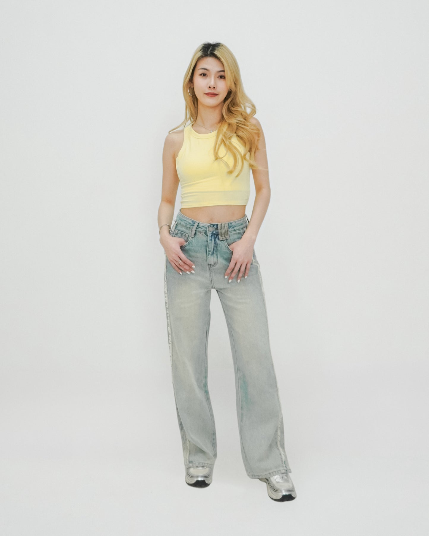 TASSLES DENIM PANTS