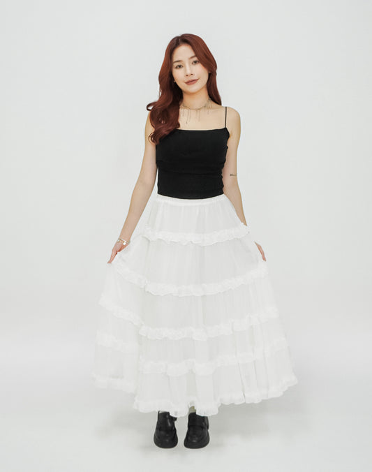 COOKIES AND CREAM LAYERED SKIRT