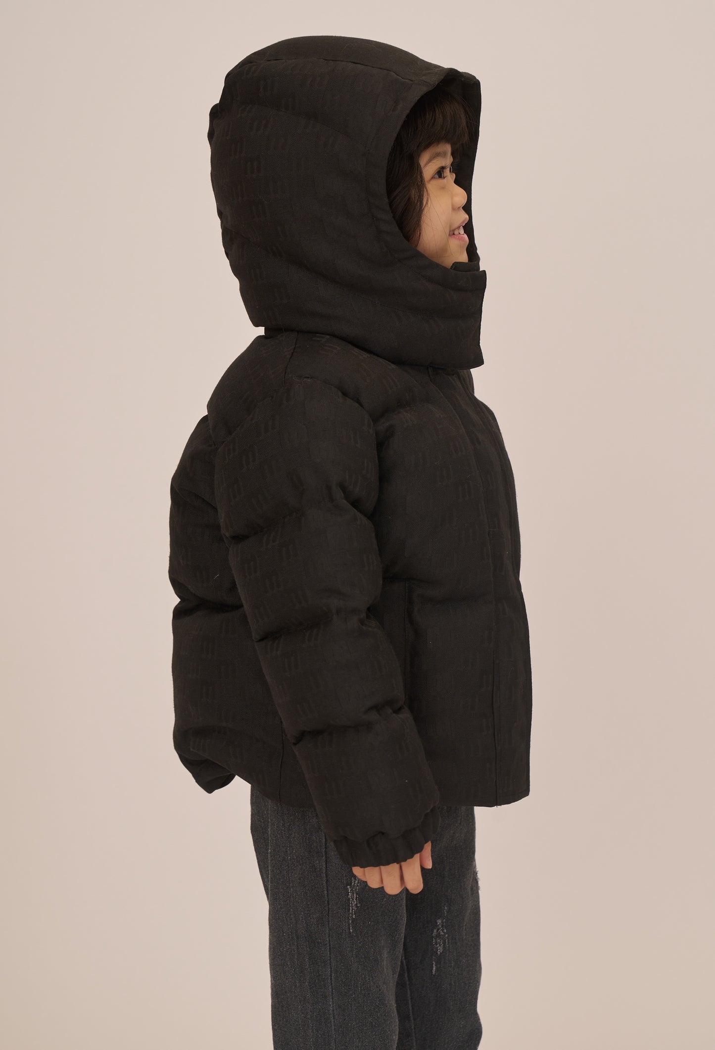 MONOGRAM JACQUARD KID'S PUFFER COAT