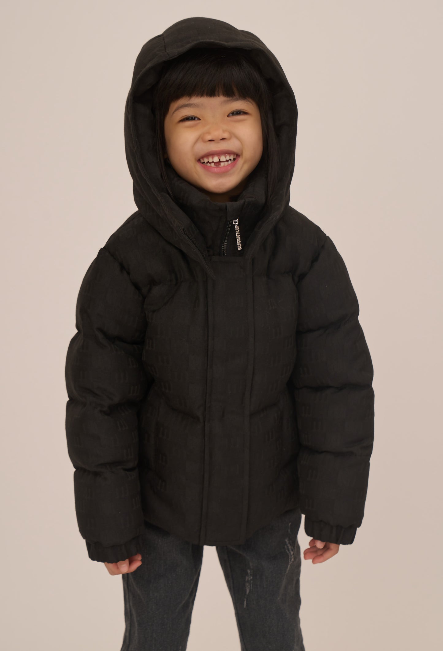 MONOGRAM JACQUARD KID'S PUFFER COAT