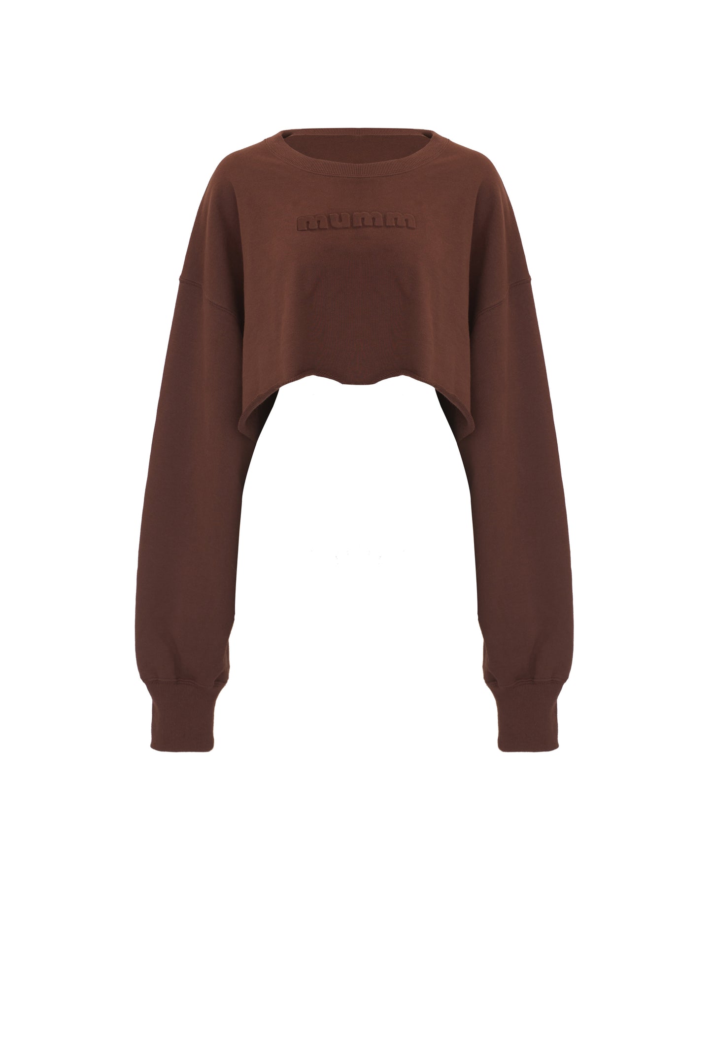 MUMM EMBOSSED CROPPED SWEATSHIRT