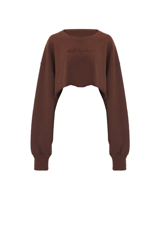 MUMM EMBOSSED CROPPED SWEATSHIRT