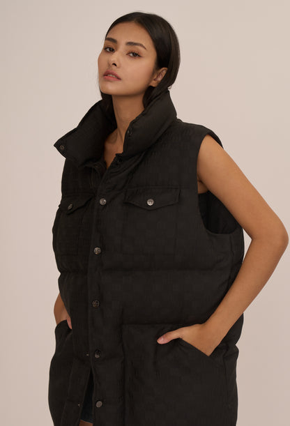 MONOGRAM JACQUARD UNISEX PUFFER VEST