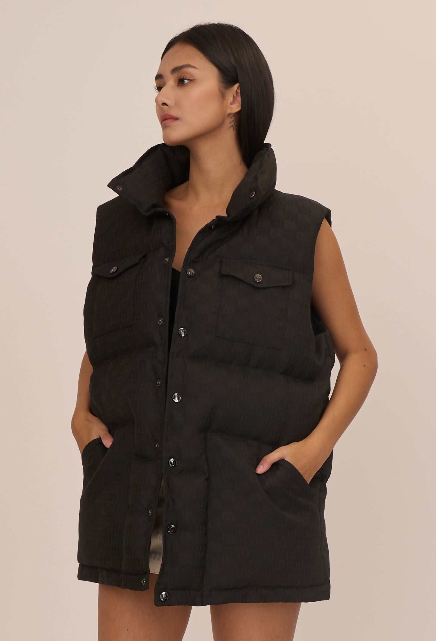 MONOGRAM JACQUARD UNISEX PUFFER VEST