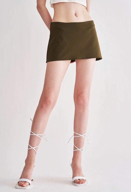 HUMAN HAUS LOW-RISE MINI SKIRT