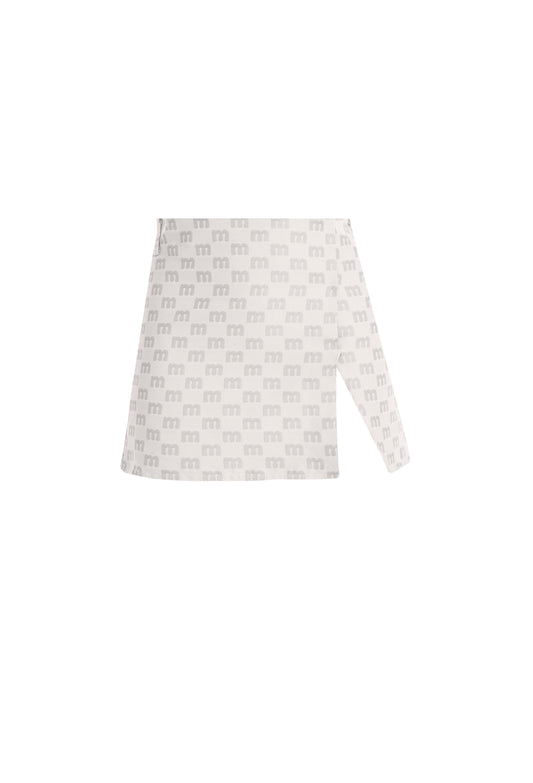 MONOGRAM JACQUARD SLIT SKIRT