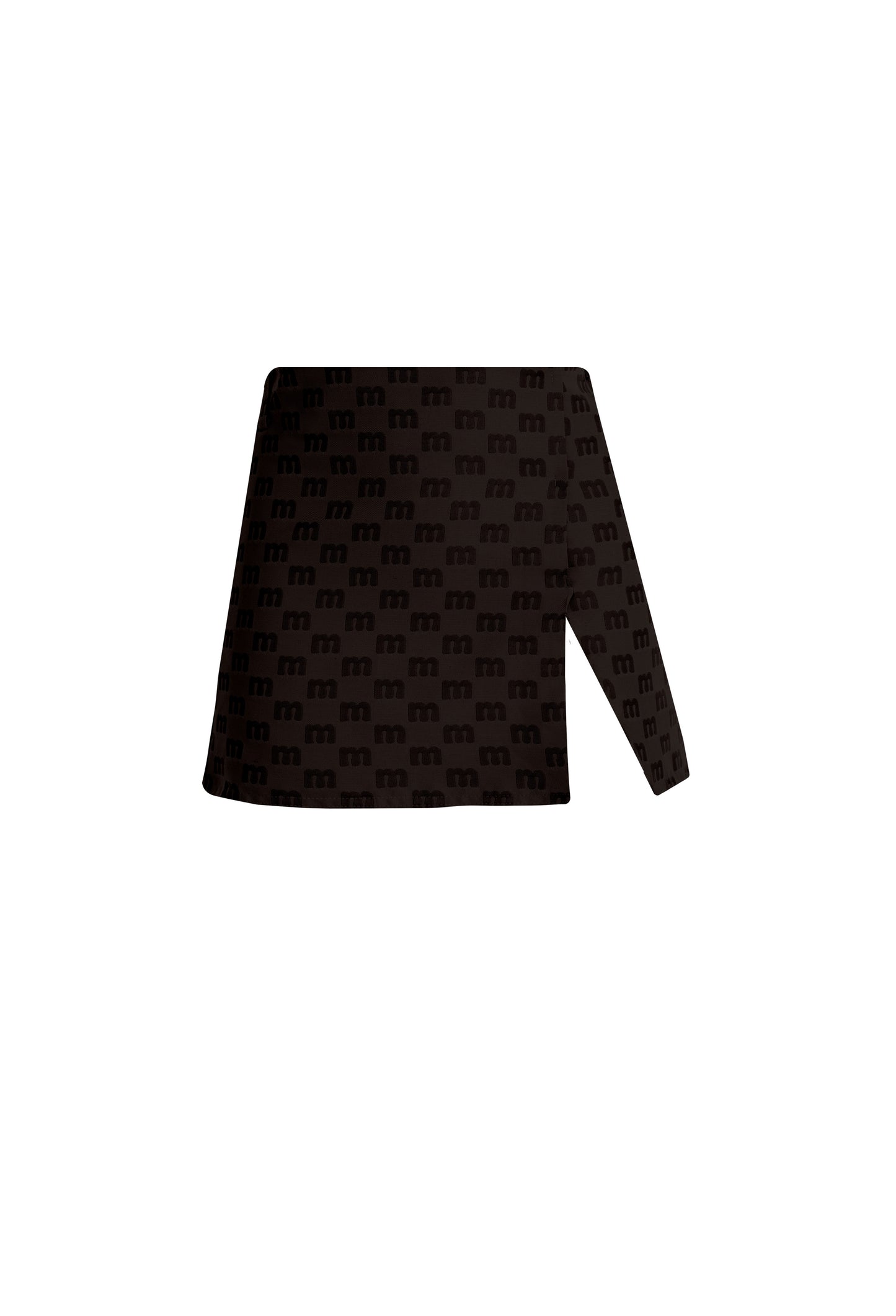 MONOGRAM JACQUARD SLIT SKIRT