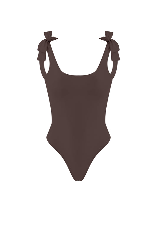 MUMM X VODA SWIM SWIMSUIT WITH KNOT DETAIL ON SHOULDER